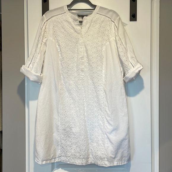 Delightful white eyelet a-line dress - Picture 1 of 6